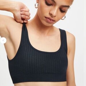 Bundle - 2 x Good American Shine Bralettes - Black & Fog- BNWT - sz 1/2